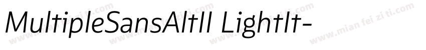MultipleSansAltII LightIt字体转换